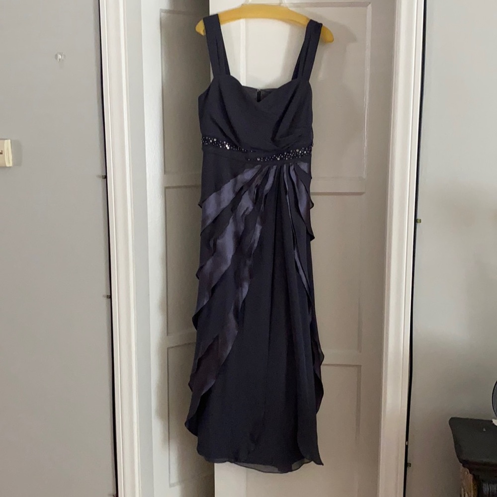 Midnight velvet formal dress